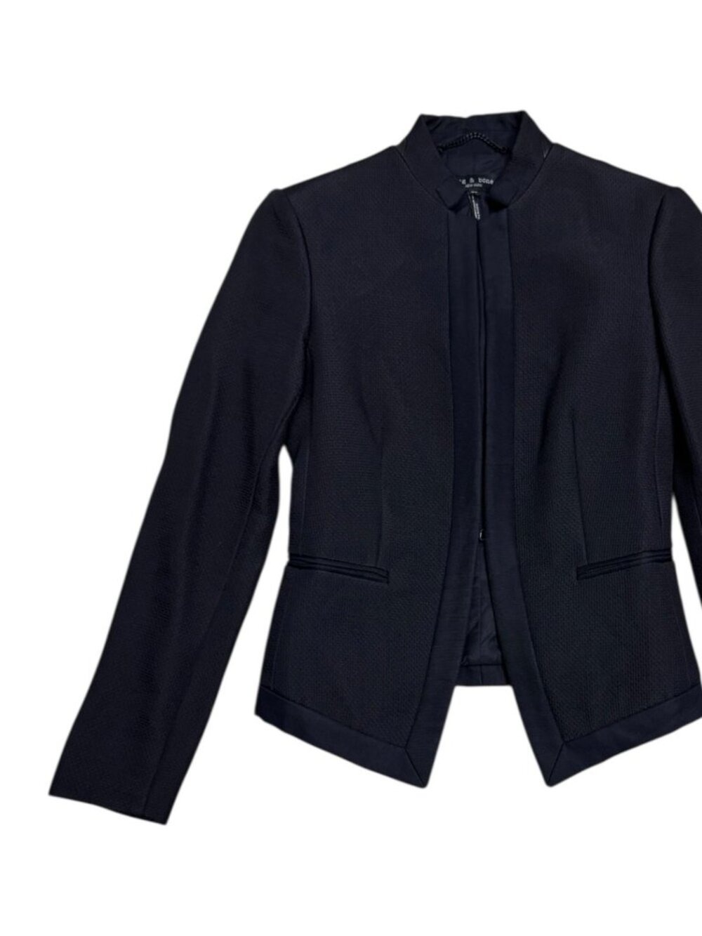 RAG & BONE Black Luxury Designer Blazer Business Casual Jacket Womens 00